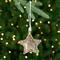 Sequin Stars and Trees Plush Christmas Ornaments - 4" - Gold - Set of 4